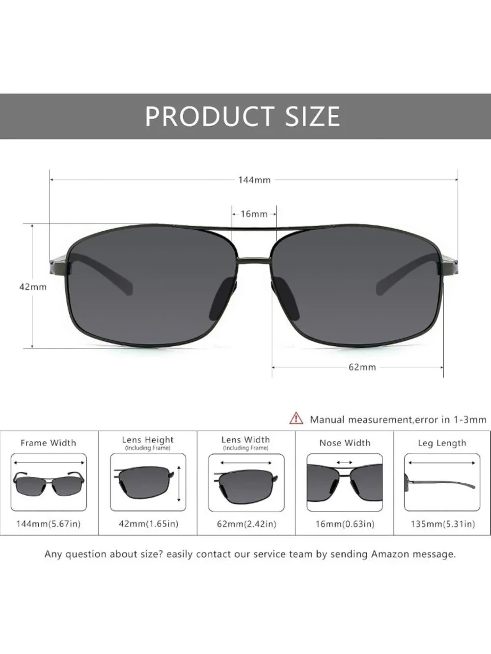 Ultra Lightweight Polarized Sunglasses for Men - UV400 Protection, Stylish